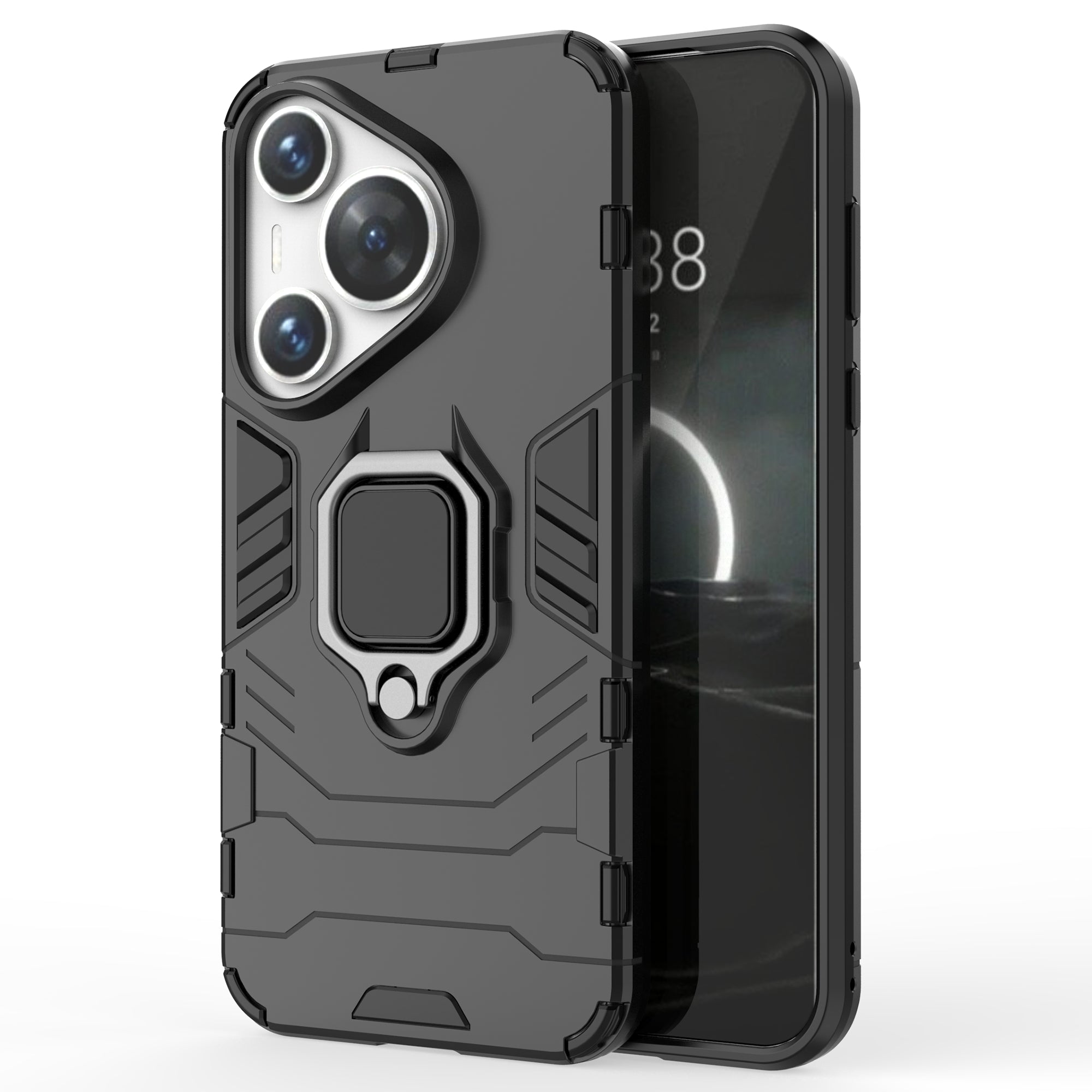 For Huawei Pura 70 Case Slim-Fit PC+TPU Ring Holder Kickstand Protective Cover For Huawei Pura 70 Case Slim-Fit PC+TPU Ring Holder Kickstand Protective Cover